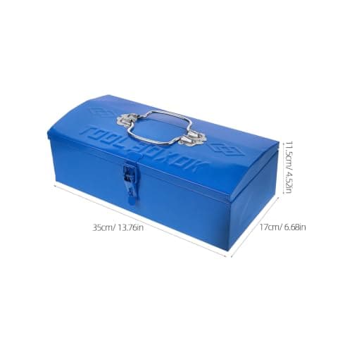 Blue Iron Tool Box with Lockable Design for Easy Transport — view 2