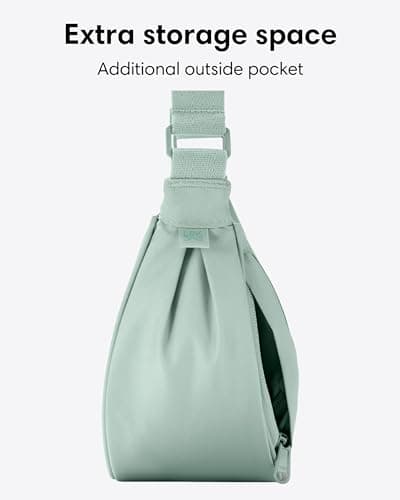 Larkson Crescent Bag Ladies Mint - Solveig Small - Cross Body Bag Women - Sling Shoulder Bags in Half Moon Shape - Womens Dumpling Bags with Adjustable Strap — view 6