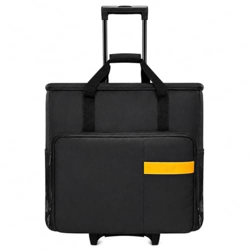 Pitrumo PC Carrying Case on Wheels, Desktop Travel Bag with Detachable Trolley for PC Tower, Monitor, Keyboard and Mouse, Black (Bag Only, for 27" Monitor) — view 2