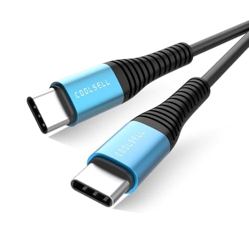 COOLSELL Short USB C Cable 50cm, 3Pack Silicone 60W Type-C Charger Cable