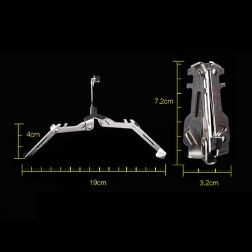 Camp Stove Stand - Tripod Bracket for Gas Can Stabilizer | Foldable Stainless Steel Tank Holder | Portable Cooking Stove Base for Camping | Hiking Burner Support for Outdoor Kitchen | Travel — view 6