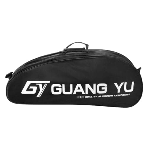 ITODA Large Capacity Waterproof Tennis Bag 6 Pack Badminton Racquet Handbag Portable Squash Racket Carrying Bag Adjustable Strap Battledore Sport Duffel Gym Equipment Carry Case Black — view 5