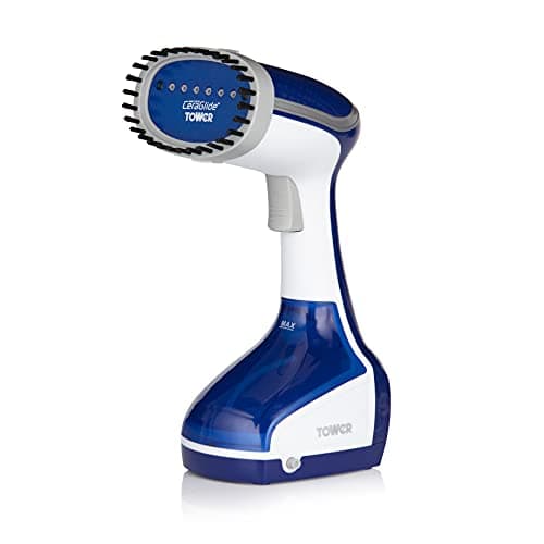 Tower Garment Steamer 1000W, Handheld Clothes Steamer for Travel, Compact Design, 200ml Tank, Vertical & Horizontal Steam, Quick Crease Removal, Blue (T22014BLU) — view 3