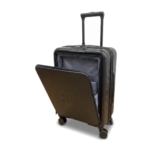 JUST PACK Cabin Suitcase with Laptop Compartment, Hard Shell Carry On Hand Luggage 55x36x20cm, TSA Lock, 8 Spinner Wheels, Lightweight ABS Cabin Bag, Maroon — view 4