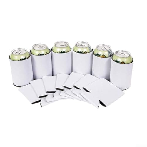 Portable Foldable Can Coolers 10-Pack for Travel Picnic(White) — view 2