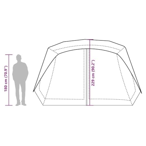 vidaXL Family Tent with LED 10-Person Light Blue Quick Release — view 4