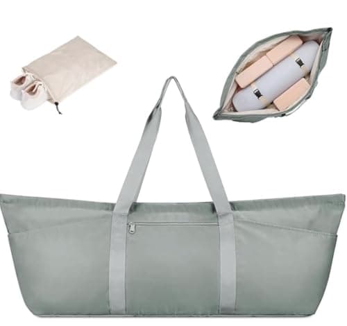DYUEE Gym Bag Womens Large Yoga Bag, Foldable Tote Bag with Shoes Bag
