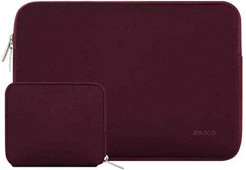 MOSISO 13.3 inch Laptop Case Neoprene Sleeve with Small Bag,Wine Red