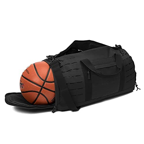 QT&QY 40L Military Tactical Duffle Bag for Men Sport Gym Fitness Tote Travel Training Workout with Shoe Compartment Football Weekender — view 5