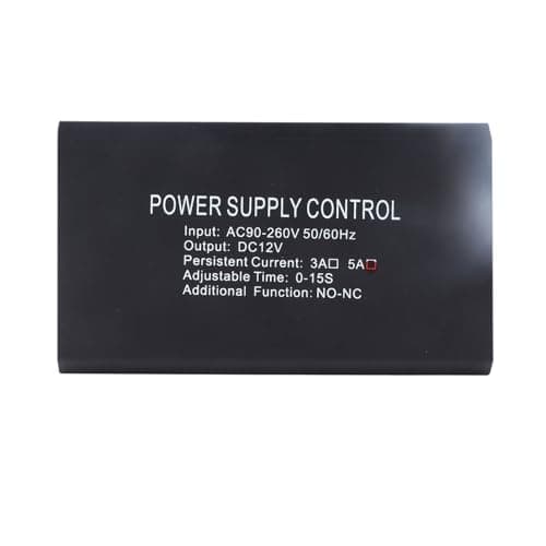 12V 5A Door Access Control Power Supply, Electric Door Lock Power Supply Switch, 90–260V Input Universal AC/DC Adapter for Access Control Systems, ABS Enclosure with Enhanced Heat — view 4