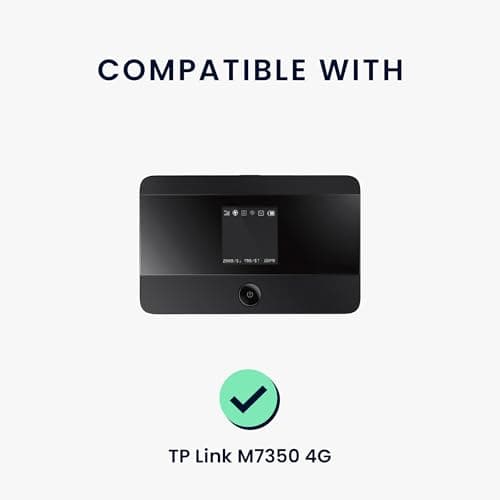 kwmobile WiFi Router Case Compatible with TP Link M7350 4G Cover - Silicone Portable Hotspot Case Black — view 2