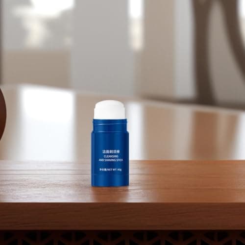 Blue Cleansing Shaving Cream Stick for Men, Manual Beard Softening — view 6