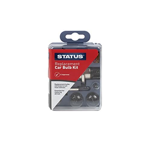 STATUS 10‑Piece Universal Replacement Car Bulb and Fuse Kit, Emergency Spare Light Bulbs + Fuses for Common Vehicle Levels, Compact Storage Case, (CSBK1PKB6) — view 2