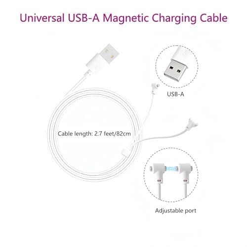 Universal Magnetic Charging Cable for Massagers, USB-A Fast Charging Cable Replacement Charger with Adjustable charging port for Personal massager & Rose and Other Rechargeable Toys (1-Pack) — view 5