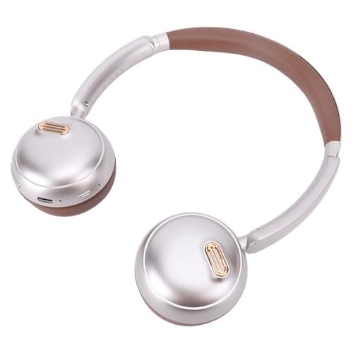LUCKDANO Bluetooth Headphones Over Retro Bluetooth 5.4 Over Ear Headphones Wireless Headset Noise Canceling with Lossless Sound & Lightweight Comfort for Travel, Matte Texture Brown (Brown) — view 4