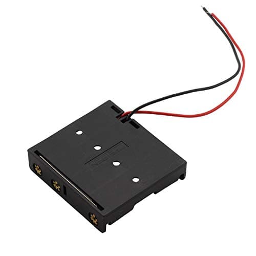 GTIWUNG (Pack of 6) 4 AA Battery Holder, Battery Storage Box, Battery Holder Case Box with Wire, Black Plastic Batteries Case with Pin, 4 X 1.5V 6V AA Battery Holder with Leads(4 Solts) — view 4