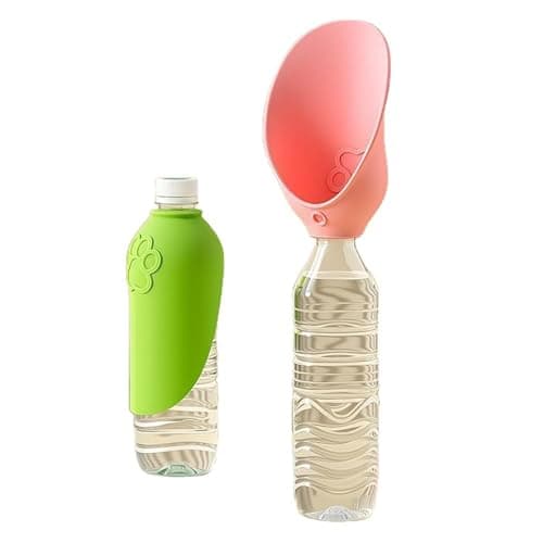 Portable Dog Water Bottle 2 Pack – Travel Pet Hydration Cup | Silicone Leakproof Drinking Bottle For Dogs Outdoor Walks Hiking Lightweight Water Feeder Bowl Dispenser (Green) — view 3
