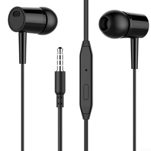 Lightweight In-Ear Headphones 3.5mm for Travel(black)