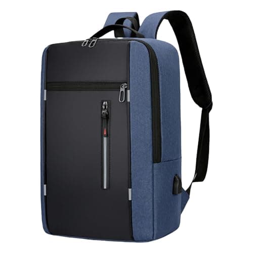 Unisex Women Men USB Charging Backpack Business Laptop Rucksack for Work Travel Commute Waterproof Slim Bag with External Charger Port Ergonomic Practical Carry Option for Adult Office Daily Use