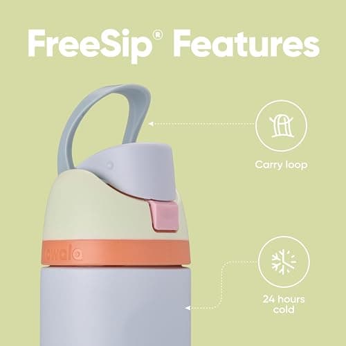 Owala FreeSip Insulated Stainless Steel Water Bottle, 710ml, Beach House — view 3