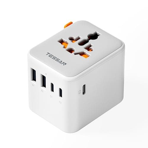 TESSAN 28W Universal Travel Adapter Worldwide with 3 USB C and 2 USB A