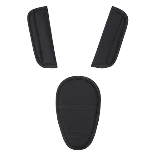 HORAN HOQI Baby Car Seat Strap Covers 3 Pack – Pushchair Harness Pads with Soft Breathable Crotch Pad for Newborn Stroller, Universal Shoulder Belt Cushions for Infant Carrier, Pram, Toddler Buggy
