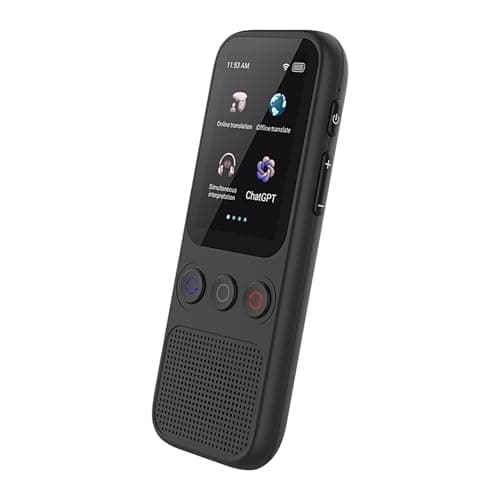 Portable Foreign Translator - 3.5 Inch HD Touchscreen Photo Translation, Noise Canceling Microphones, 1500mAh Long Battery Life, Electronic Pocket Interpreter | for Office