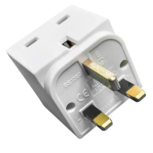 LUXFAB 2 Way Double Plug Adaptor 3 Pin Power Adapter Plug Splitter 13A Multi Plug Adaptor 2 Way Plug Adapter UK Cube Electric Double Adapter Plug UK Wall Plug (2 Way (Pack of 1)) — view 4