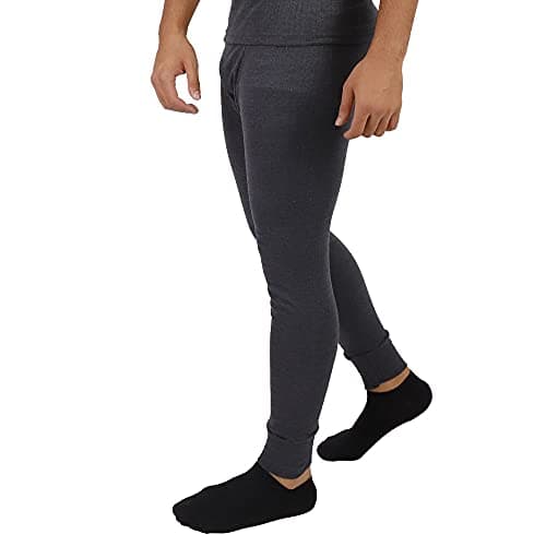 Mens Thermal Underwear Set Long Sleeve Top Long Johns Set Winter Thermals Baselayers Skiing Running Outdoor Work Thermal Joggers Charcoal S — view 2