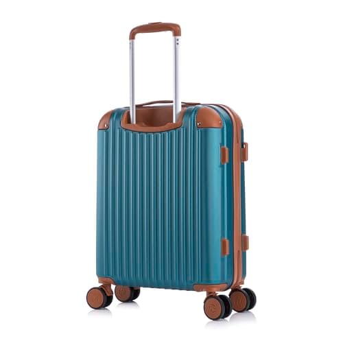 Rocklands London Cabin Suitcase 55x40x20cm Hard Shell Lightweight Carry On Travel Case 4 Wheels, Corner Guards & TSA Lock | 10kg Cabin Bag for Ryanair, easyJet & 100+ Airlines, Teal, Small 20" — view 2