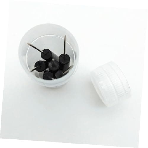 COHEALI 6 PCS Black Cylinder Head Push Pins for Travel Maps and Cork Bulletin Boards Lightweight Plastic Map Markers for Planning and Pinboard Use — view 6