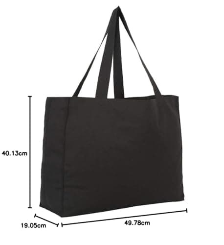 Augbunny Durable 100% Cotton 12oz Canvas Heavy Duty Extra Large Grocery Bag Beach Tote Shopping Bag Multi Purpose Daily Use Tote — view 6