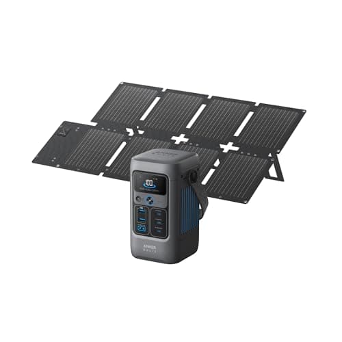Anker SOLIX C200 DC, 192Wh 200W DC Power Bank Station with 60W Solar Panel
