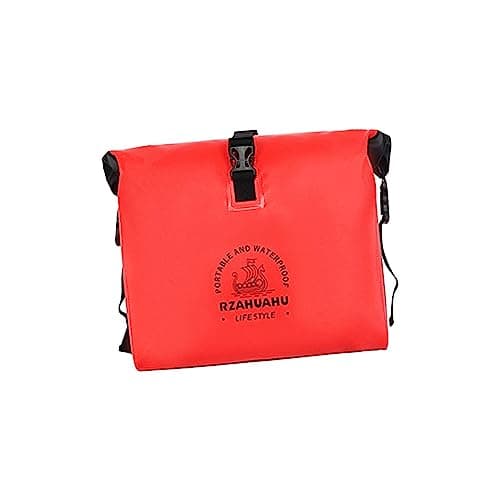 KQFCAZRE Bag, Panniers, Handlebar Bag, Adjustable, Waterproof, Universal, 9 L, Tool Bag, Panniers, Motorcycle Saddlebags, Simple, Red