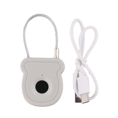 Biometric Padlock Steel Shackle 20 User Capacity(Grey) — view 2