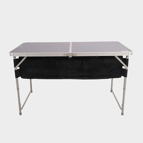 Hi-Gear Basecamp Storage Table with Steel Frame, Zipped Compartments & Pockets, Portable, Lightweight, Folding & Easy to Assemble Furniture, Ideal for Camping & Festivals, includes Carry Bag (Grey) — view 5
