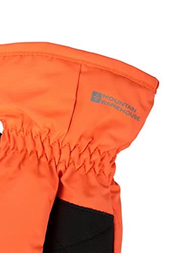 Mountain Warehouse Kids Ski Gloves - Water-Resistant, Padded Snowproof Glove with Textured Palm Grip, Boys & Girls - For Skiing, Snowboarding & Outdoors Orange L — view 5