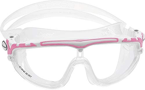 Cressi Skylight Swimming Goggles - Silicone Seal for Adult Swim Goggles - UV Anti-Fog Swimming Mask - Clear/Frame White Pink — view 2