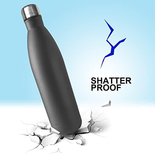 Domemit Beach Safe for Valuables, Diversion Water Bottle Stainless Steel with Hidden Compartment, Beach Travel Safe for Keys, Cash, Earphone, Leak Proof Insulated Bottle for Hot and Cold Drinks Black — view 6