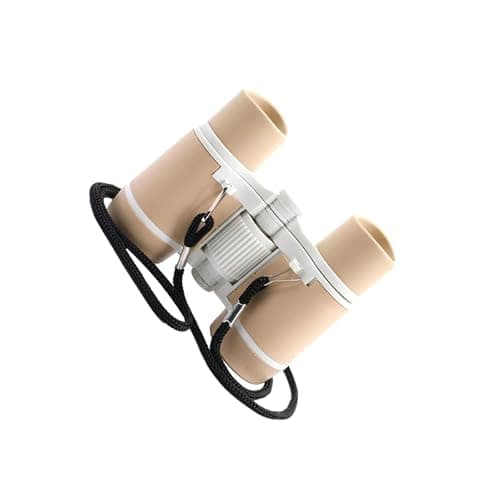 Ailan Mini Binoculars for Kids Baby Camping Lightweight Portable Kids Binoculars for Bird Watching and Outdoor Exploration Activities Compact for Pretend Bird Watching, Coffee Black, 8.8x11x4cm — view 2