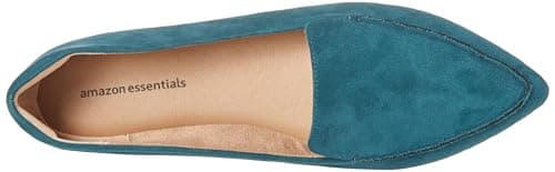 Amazon Essentials Women's Loafer Flat, Dark Turquoise Microsuede, 6 UK Wide — view 6