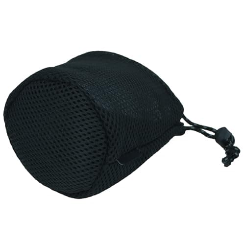 XAGMODSHN Multipurpose Drawstring Bag Outdoor Camping Pots Storage Bag Black Nylon Mesh Tableware Organizers Easy to Use Camping Tableware Organizers Carrying Case — view 5