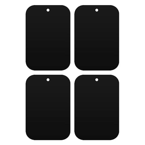 sphires 4 Pack Metal Plate for Magnetic Phone Car Mount 4 X Rectangle Metal Plate for Car Magnetic Phone Holder