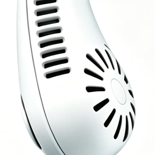 Rechargeable Neck Fan Bladeless Portable USB Rechargeable | Personal Cooling Around The Neck Fan for Home Office Outdoor Beach Camping Hiking Travel Picnic Vacation (White) — view 6