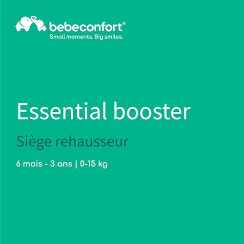 Bebeconfort Essential Booster, Booster Seat Dining Chair, Dining and Feeding Seat for Toddlers, Portable High Chair, High chair Seat, Lightweight, Easy to Clean, 6 months - 3 years, < 15kg, Warm Grey — view 2