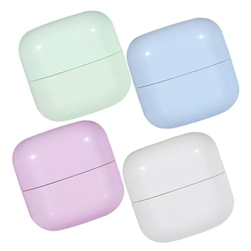 Beatifufu 4pcs 50g Refillable Cosmetic Jars, Plastic Cream Containers, Portable Travel Size Jars for Lotions and Moisturisers, Reusable Beauty Pots for Trip