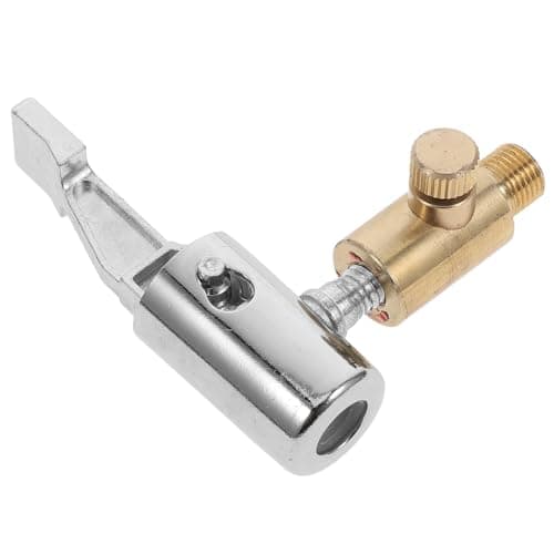 MINAOLULUS Tire Inflator Nozzle Adapter for Travel and Outdoor Activities with Clip Locking Mechanism, Copper and Stainless Steel Construction, Portable and Resistant to Damage with