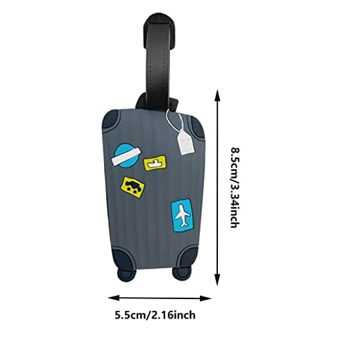 Luggage Tags,5pcs Suitcase Tags,Suitcase Luggage Tags Business Card Holder,Travel Tags with Name ID Card,for Travel Vacation Luggage Storage,Prevent Lost Luggage(5 Color) — view 2