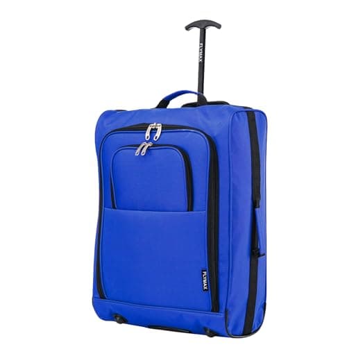 55x40x20 Ryanair Cabin Bag Hand Luggage Lightweight Suitcase Approved Carry on Luggage 1.4kg 44L Blue