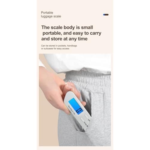 Ounfhtrttk Backlight LCD Display Portable Luggage Scale 50kg High Digital Travel Hanging Scales Electronic Fishing — view 4